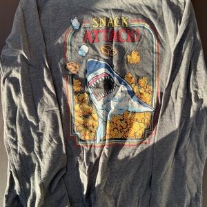 Cat & Jack Gray Shark Graphic Tee